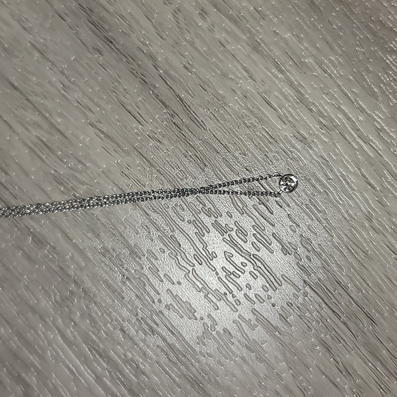 NEW WOTags dainty 14K white gold with diamond bezel - Picture 2 of 5